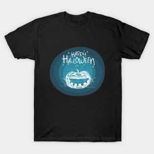 Halloween Scary Evil Pumpkin Funny Pumpkin Head T-Shirt